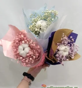 Мини букет-комплимент из сухоцветов