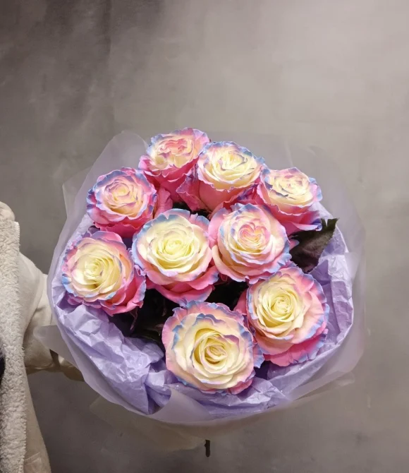 Букет роз пр-ва Эквадор Барби Стар, 9 шт (Barbie star)