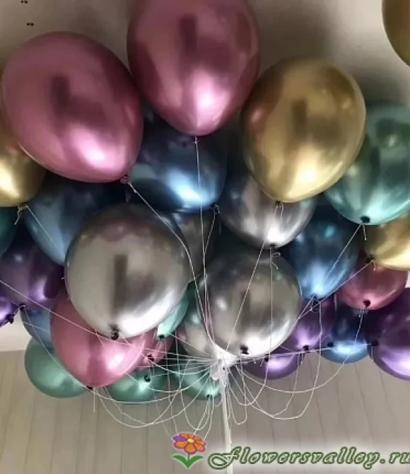 Воздушные шары "Хром" 30 шт. (микс)