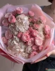 Букет из 3 гортензий с кустовой розой