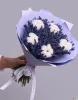 Букет из лаванды и хлопка