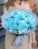 Букет из голубых хризантем, 7 шт.