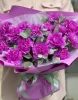 Букет гвоздик сорта Фарида (Carnation Farida) с эвкалиптом Цинерия