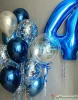 Композиция из воздушных гелиевых шаров с цифрой(4)
