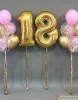 Композиция из воздушных шаров с цифрой(18)