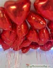 Облако из красных сердец 20 шт (фольга без рисунка)
