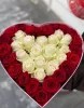 Сердце из 35 роз