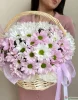 Корзинка с кустовой хризантемой