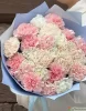 Букет из гвоздик и эвкалипта, 25 шт