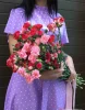 Букет разноцветных гвоздик, 15 шт