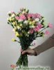 Букет разноцветных гвоздик, 15 шт